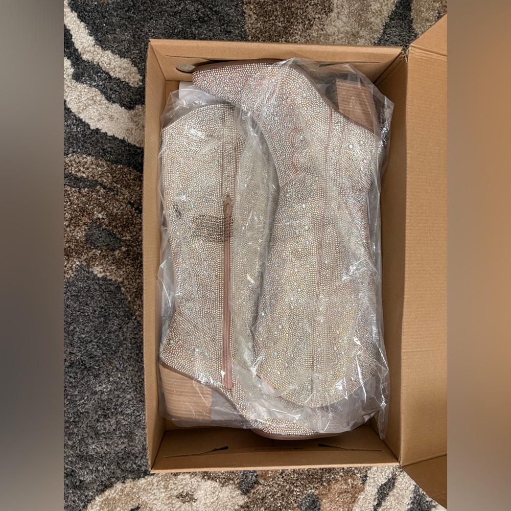 WESTIN SILVER JEWEL FABRIC KNEE HIGH BOOTS